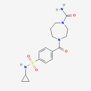 4-[4-(Cyclopropylsulfamoyl)benzoyl]-1,4-diazepane-1-carboxamide