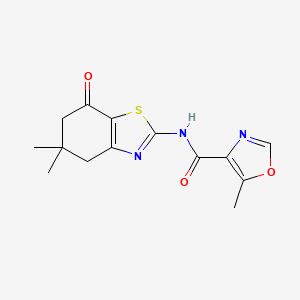 N-(5,5-dimethyl-7-oxo-4,6-dihydro-1,3-benzothiazol-2-yl)-5-methyl-1,3-oxazole-4-carboxamide