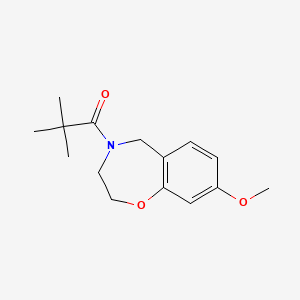 molecular formula C15H21NO3 B7051658 1-(8-methoxy-3,5-dihydro-2H-1,4-benzoxazepin-4-yl)-2,2-dimethylpropan-1-one 