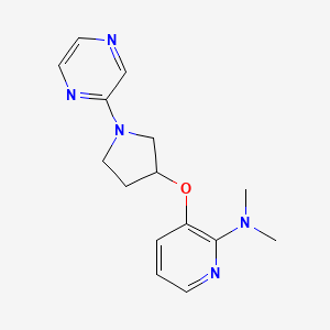 N,N-dimethyl-3-(1-pyrazin-2-ylpyrrolidin-3-yl)oxypyridin-2-amine