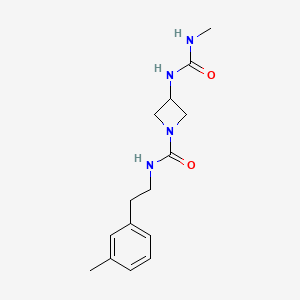 molecular formula C15H22N4O2 B7051664 3-(methylcarbamoylamino)-N-[2-(3-methylphenyl)ethyl]azetidine-1-carboxamide 