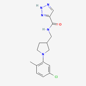 N-[[1-(5-chloro-2-methylphenyl)pyrrolidin-3-yl]methyl]-2H-triazole-4-carboxamide