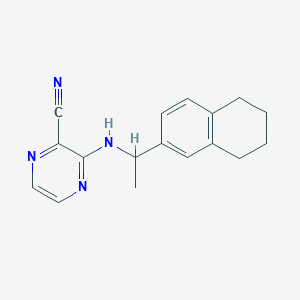 3-[1-(5,6,7,8-Tetrahydronaphthalen-2-yl)ethylamino]pyrazine-2-carbonitrile