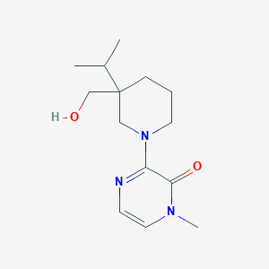 molecular formula C14H23N3O2 B7051727 3-[3-(Hydroxymethyl)-3-propan-2-ylpiperidin-1-yl]-1-methylpyrazin-2-one 