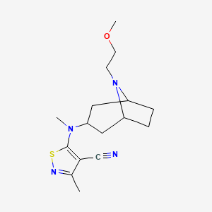 5-[[8-(2-Methoxyethyl)-8-azabicyclo[3.2.1]octan-3-yl]-methylamino]-3-methyl-1,2-thiazole-4-carbonitrile