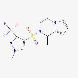 1-methyl-2-[1-methyl-3-(trifluoromethyl)pyrazol-4-yl]sulfonyl-3,4-dihydro-1H-pyrrolo[1,2-a]pyrazine