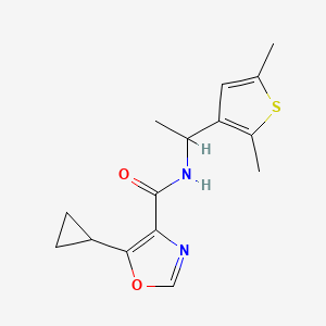 5-cyclopropyl-N-[1-(2,5-dimethylthiophen-3-yl)ethyl]-1,3-oxazole-4-carboxamide