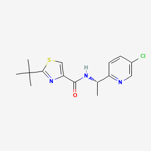 2-tert-butyl-N-[(1S)-1-(5-chloropyridin-2-yl)ethyl]-1,3-thiazole-4-carboxamide