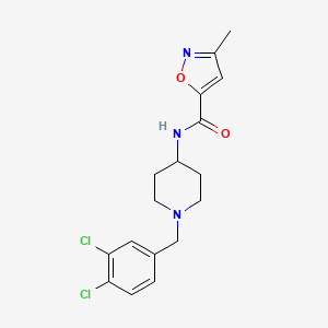 N-[1-[(3,4-dichlorophenyl)methyl]piperidin-4-yl]-3-methyl-1,2-oxazole-5-carboxamide