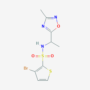 3-bromo-N-[1-(3-methyl-1,2,4-oxadiazol-5-yl)ethyl]thiophene-2-sulfonamide