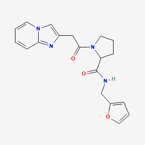 N-(furan-2-ylmethyl)-1-(2-imidazo[1,2-a]pyridin-2-ylacetyl)pyrrolidine-2-carboxamide