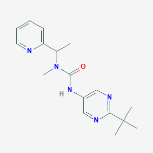 molecular formula C17H23N5O B7051843 3-(2-Tert-butylpyrimidin-5-yl)-1-methyl-1-(1-pyridin-2-ylethyl)urea 