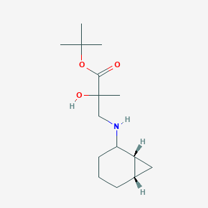 molecular formula C15H27NO3 B7051849 tert-butyl 3-[[(1R,6S)-2-bicyclo[4.1.0]heptanyl]amino]-2-hydroxy-2-methylpropanoate 