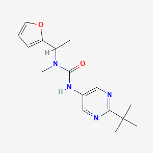 3-(2-Tert-butylpyrimidin-5-yl)-1-[1-(furan-2-yl)ethyl]-1-methylurea