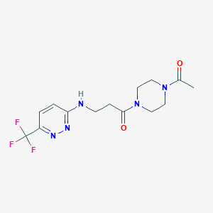 1-(4-Acetylpiperazin-1-yl)-3-[[6-(trifluoromethyl)pyridazin-3-yl]amino]propan-1-one