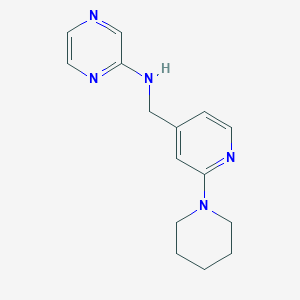 N-[(2-piperidin-1-ylpyridin-4-yl)methyl]pyrazin-2-amine