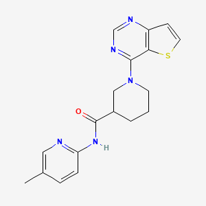 N-(5-methylpyridin-2-yl)-1-thieno[3,2-d]pyrimidin-4-ylpiperidine-3-carboxamide