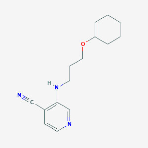 molecular formula C15H21N3O B7051941 3-(3-Cyclohexyloxypropylamino)pyridine-4-carbonitrile 