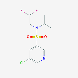 5-chloro-N-(2,2-difluoroethyl)-N-propan-2-ylpyridine-3-sulfonamide