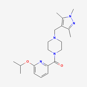 molecular formula C20H29N5O2 B7051983 (6-Propan-2-yloxypyridin-2-yl)-[4-[(1,3,5-trimethylpyrazol-4-yl)methyl]piperazin-1-yl]methanone 