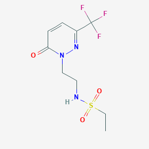 N-[2-[6-oxo-3-(trifluoromethyl)pyridazin-1-yl]ethyl]ethanesulfonamide