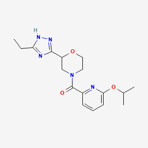 [2-(5-ethyl-1H-1,2,4-triazol-3-yl)morpholin-4-yl]-(6-propan-2-yloxypyridin-2-yl)methanone