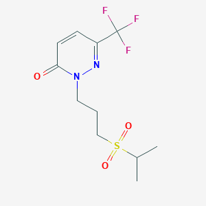 2-(3-Propan-2-ylsulfonylpropyl)-6-(trifluoromethyl)pyridazin-3-one