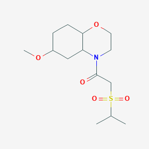 1-(6-Methoxy-2,3,4a,5,6,7,8,8a-octahydrobenzo[b][1,4]oxazin-4-yl)-2-propan-2-ylsulfonylethanone