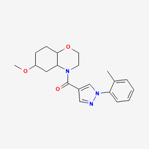 (6-Methoxy-2,3,4a,5,6,7,8,8a-octahydrobenzo[b][1,4]oxazin-4-yl)-[1-(2-methylphenyl)pyrazol-4-yl]methanone