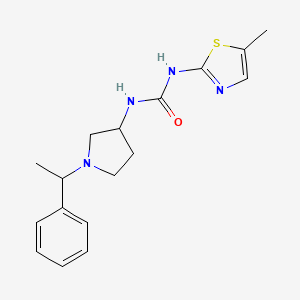 1-(5-Methyl-1,3-thiazol-2-yl)-3-[1-(1-phenylethyl)pyrrolidin-3-yl]urea