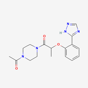 1-(4-acetylpiperazin-1-yl)-2-[2-(1H-1,2,4-triazol-5-yl)phenoxy]propan-1-one