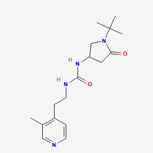 molecular formula C17H26N4O2 B7052055 1-(1-Tert-butyl-5-oxopyrrolidin-3-yl)-3-[2-(3-methylpyridin-4-yl)ethyl]urea 