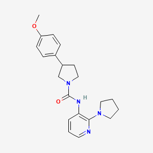 3-(4-methoxyphenyl)-N-(2-pyrrolidin-1-ylpyridin-3-yl)pyrrolidine-1-carboxamide