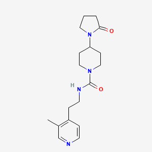 N-[2-(3-methylpyridin-4-yl)ethyl]-4-(2-oxopyrrolidin-1-yl)piperidine-1-carboxamide