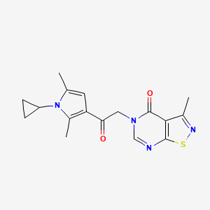 5-[2-(1-Cyclopropyl-2,5-dimethylpyrrol-3-yl)-2-oxoethyl]-3-methyl-[1,2]thiazolo[5,4-d]pyrimidin-4-one