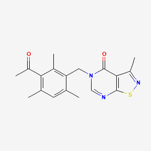 5-[(3-Acetyl-2,4,6-trimethylphenyl)methyl]-3-methyl-[1,2]thiazolo[5,4-d]pyrimidin-4-one