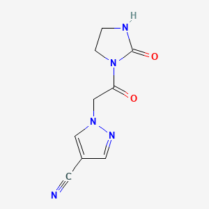 1-[2-Oxo-2-(2-oxoimidazolidin-1-yl)ethyl]pyrazole-4-carbonitrile