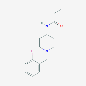 N-[1-[(2-fluorophenyl)methyl]piperidin-4-yl]propanamide