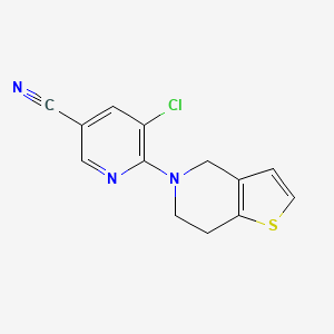 5-chloro-6-(6,7-dihydro-4H-thieno[3,2-c]pyridin-5-yl)pyridine-3-carbonitrile