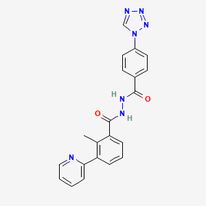 2-methyl-3-pyridin-2-yl-N'-[4-(tetrazol-1-yl)benzoyl]benzohydrazide