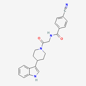 4-cyano-N-[2-[4-(1H-indol-3-yl)piperidin-1-yl]-2-oxoethyl]benzamide