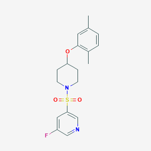 3-[4-(2,5-Dimethylphenoxy)piperidin-1-yl]sulfonyl-5-fluoropyridine