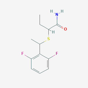 2-[1-(2,6-Difluorophenyl)ethylsulfanyl]butanamide