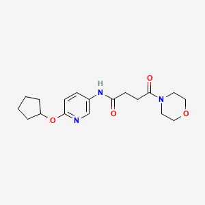 molecular formula C18H25N3O4 B7052206 N-(6-cyclopentyloxypyridin-3-yl)-4-morpholin-4-yl-4-oxobutanamide 