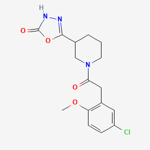 5-[1-[2-(5-chloro-2-methoxyphenyl)acetyl]piperidin-3-yl]-3H-1,3,4-oxadiazol-2-one