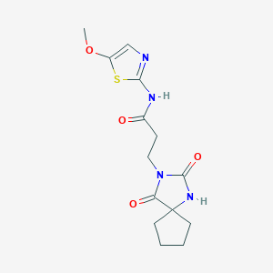 3-(2,4-dioxo-1,3-diazaspiro[4.4]nonan-3-yl)-N-(5-methoxy-1,3-thiazol-2-yl)propanamide