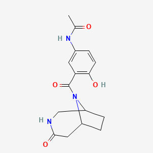 N-[4-hydroxy-3-(4-oxo-3,9-diazabicyclo[4.2.1]nonane-9-carbonyl)phenyl]acetamide