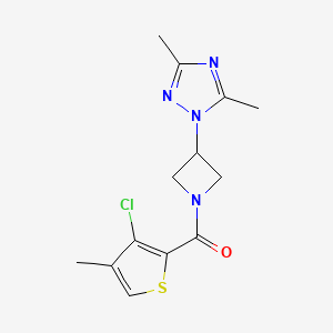 (3-Chloro-4-methylthiophen-2-yl)-[3-(3,5-dimethyl-1,2,4-triazol-1-yl)azetidin-1-yl]methanone