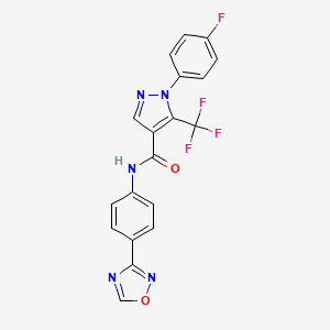 1-(4-fluorophenyl)-N-[4-(1,2,4-oxadiazol-3-yl)phenyl]-5-(trifluoromethyl)pyrazole-4-carboxamide