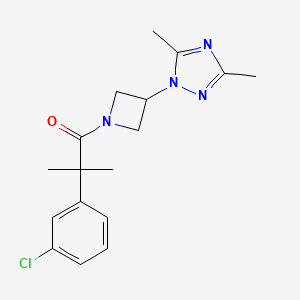 2-(3-Chlorophenyl)-1-[3-(3,5-dimethyl-1,2,4-triazol-1-yl)azetidin-1-yl]-2-methylpropan-1-one